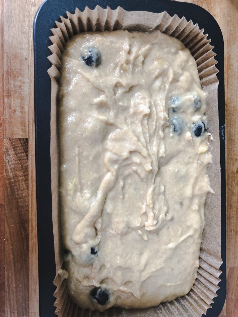 Blueberry and Banana muffin cake
