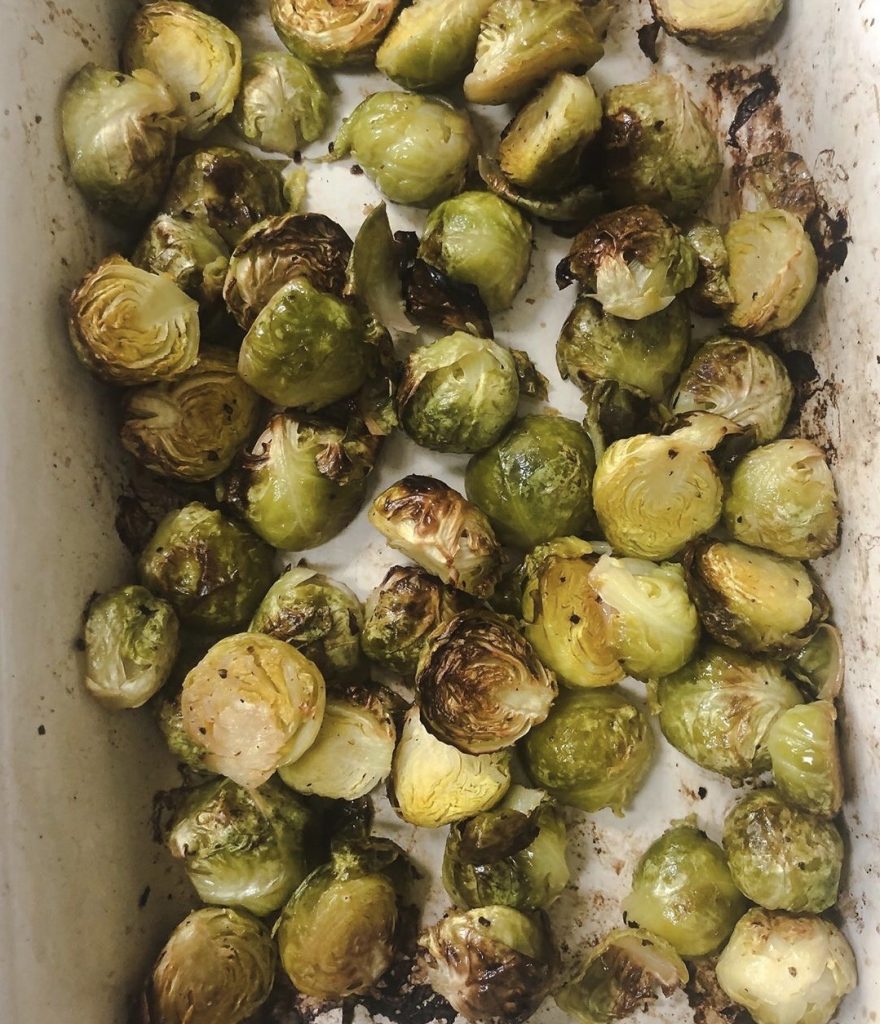 Oven roasted Brussel sprouts
